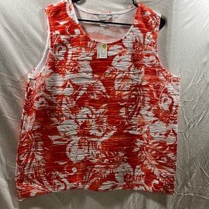 Cj banks NWT red and white floral tank